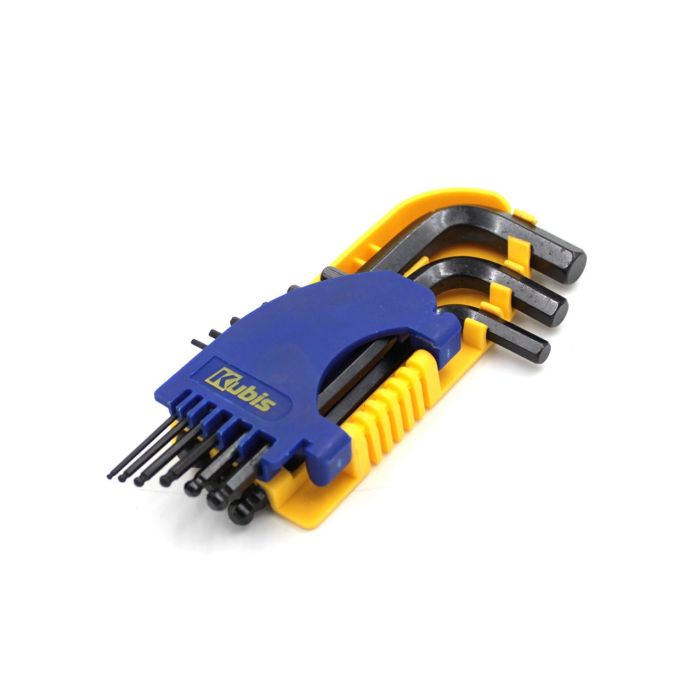 Ключі шестигранні 9 шт, 1.5,2,2.5,3,4,5,6,8,10 мм, CrV, ТМ Kubis