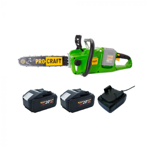 Акумуляторна ланцюгова пила Procraft PCA40 (з батареями 8 Аг та зарядним пристроєм)