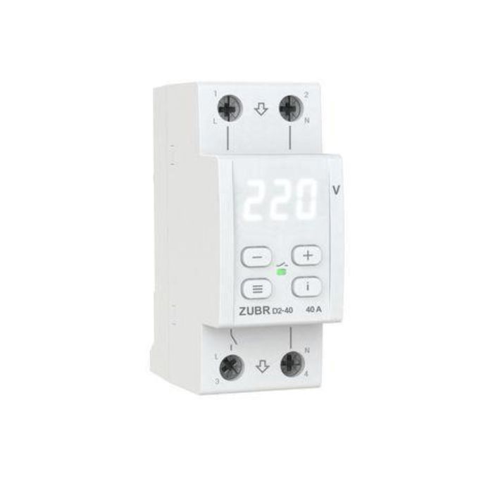Реле напруги 1-фазне, 40А Zubr D2-40