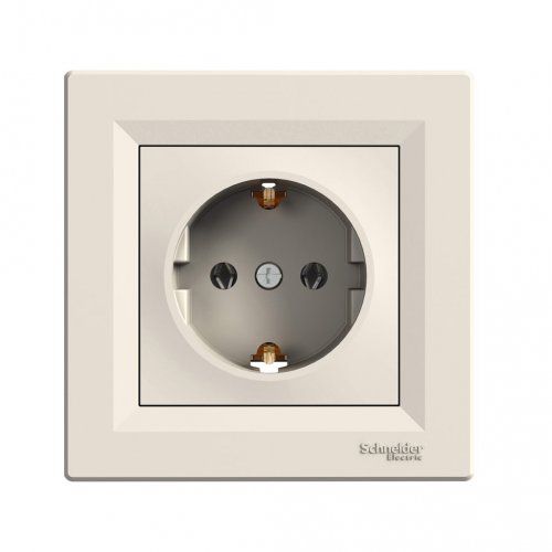 Розетка з з/к Asfora, крем