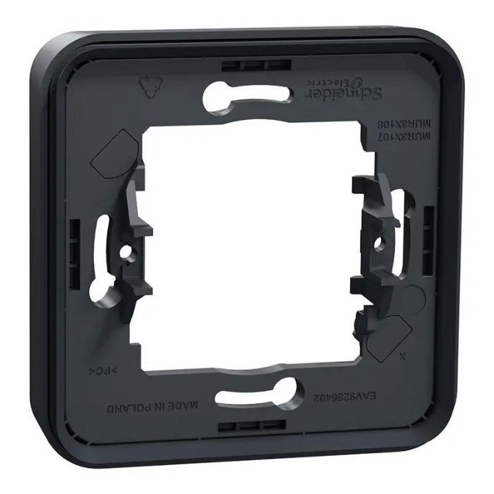 Рамка 1-постовая Mureva Styl, без винтов IP55, черная