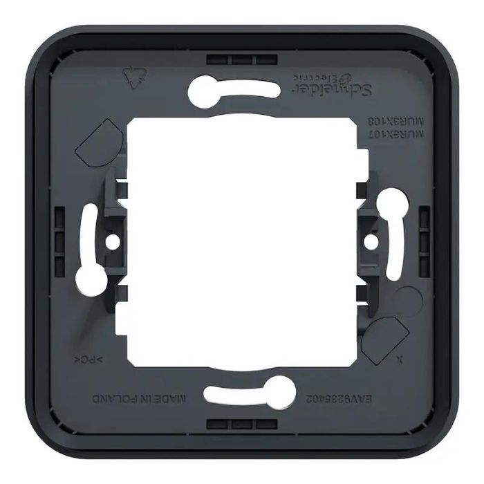 Рамка 1-постовая Mureva Styl, без винтов IP55, черная