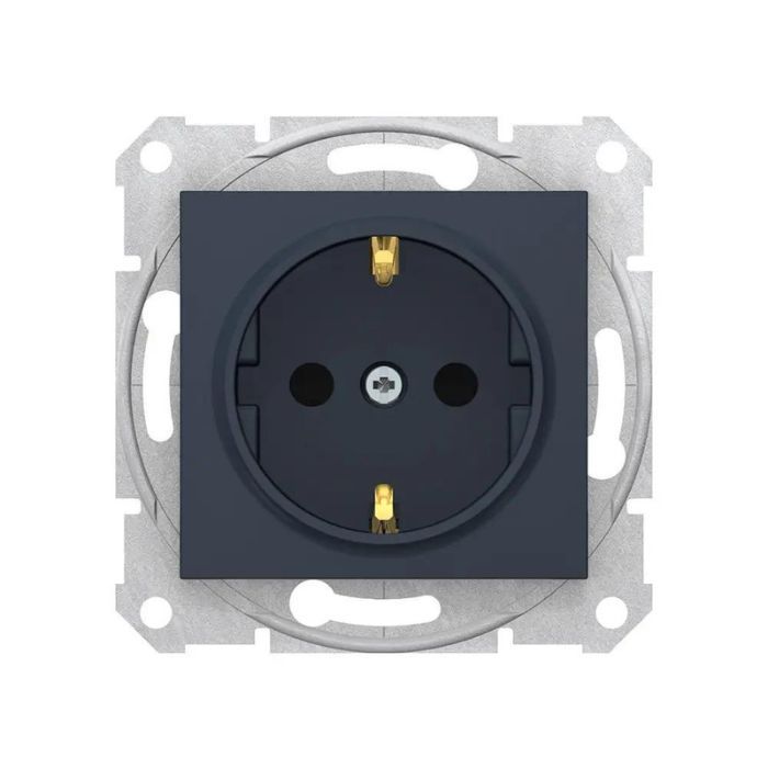 Розетка з з/к шторки.графіт Sedna