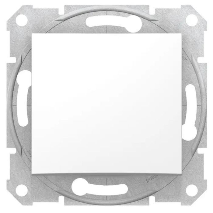 Одноклавішний вимикач біл. Sedna