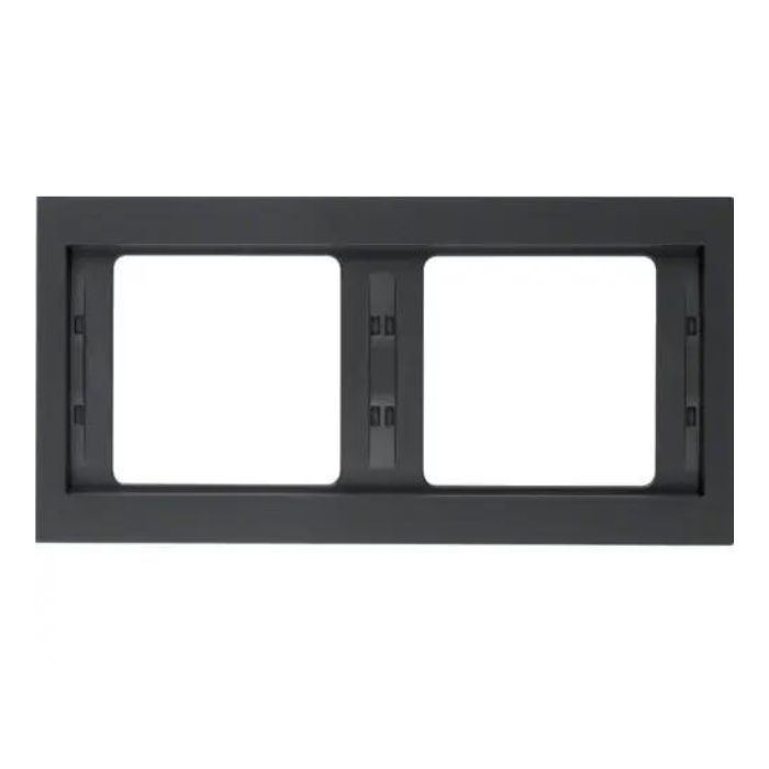 Рамка 2-постовая Berker K.1, горизонтальная, антрацит