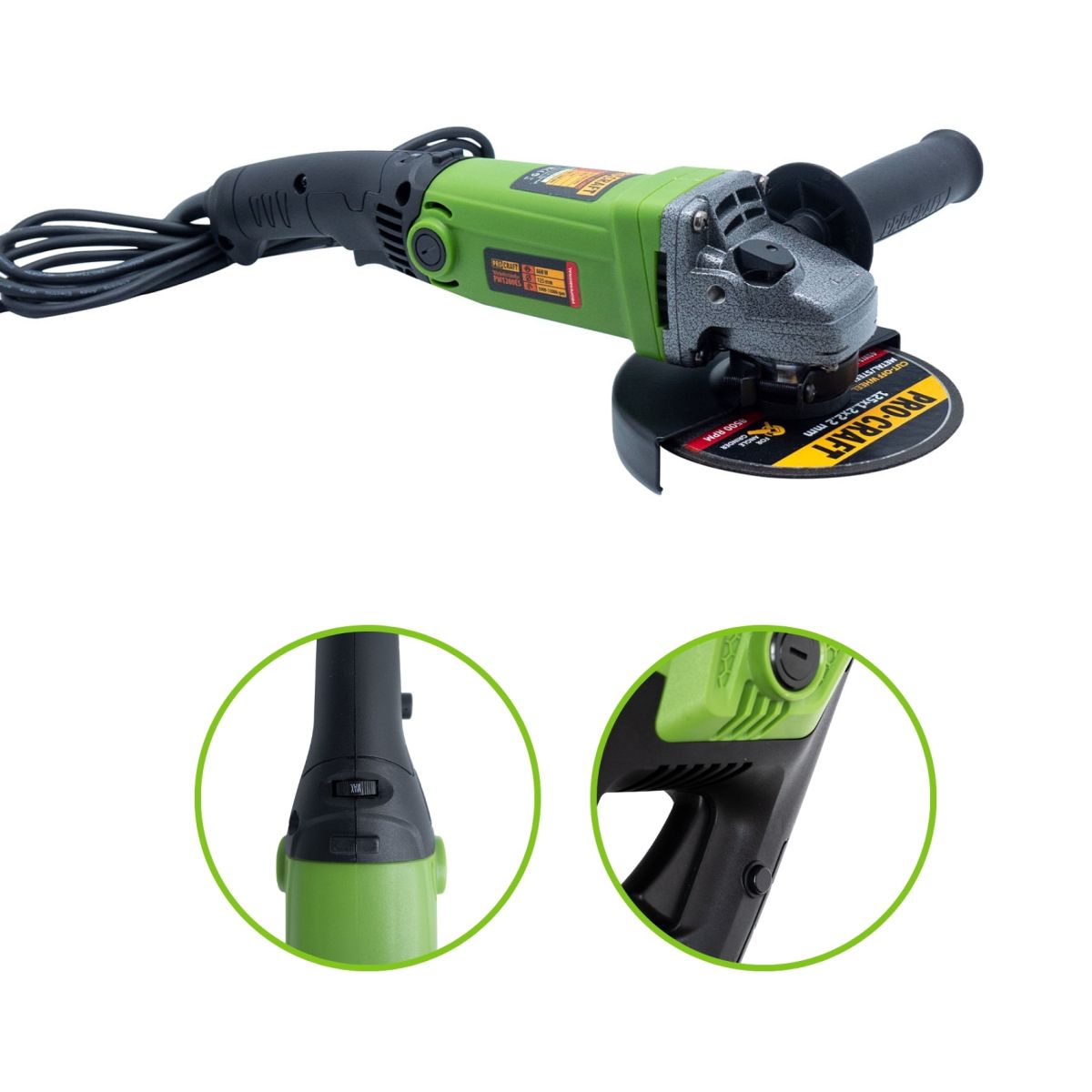 Кутошліфувальна машина Procraft PW1200ES 125 мм