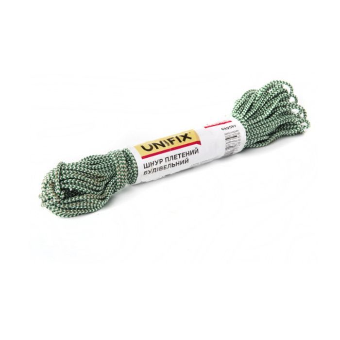 Шнур плетений будівельний кольоровий 1,5мм 20м UNIFIX
