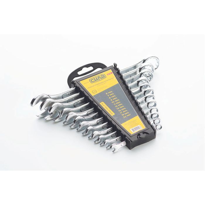 Набір ключів рожково - накидних стандарт 6-22мм (12шт) СИЛА