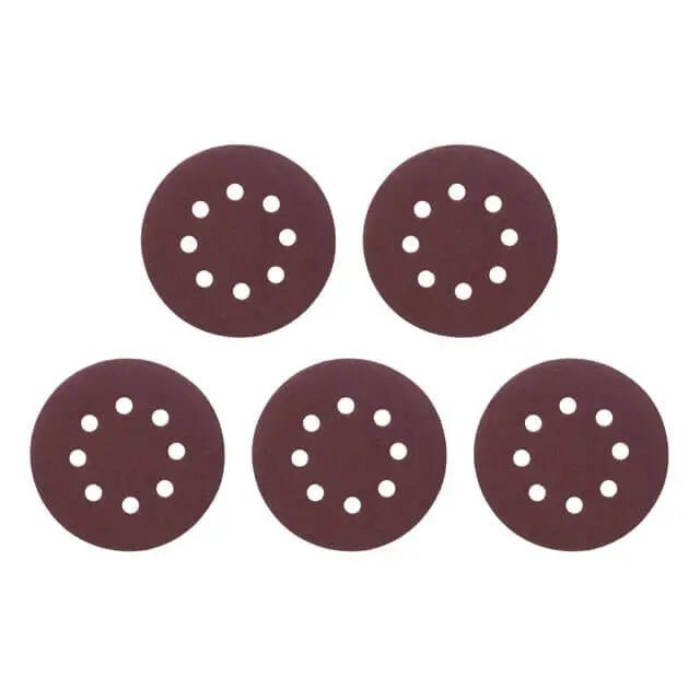 Круг наждаковий самокл. 125 мм з отворами, папір клас С, густина 140 г/м2, К80, уп. 5 од.