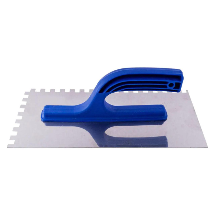 Терка гладилка з нержавіючої сталі 130х270 мм, зуб 10 х 10 мм