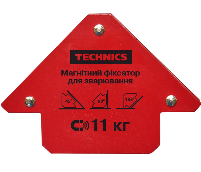 Магнитный фиксатор для сварки "Стрела", 120х190 мм, углы 45°,90°,135°