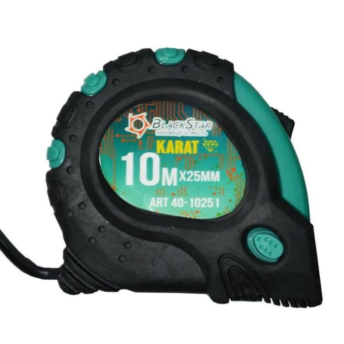 Рулетка "Black Star" 10м*25мм  КАРАТ