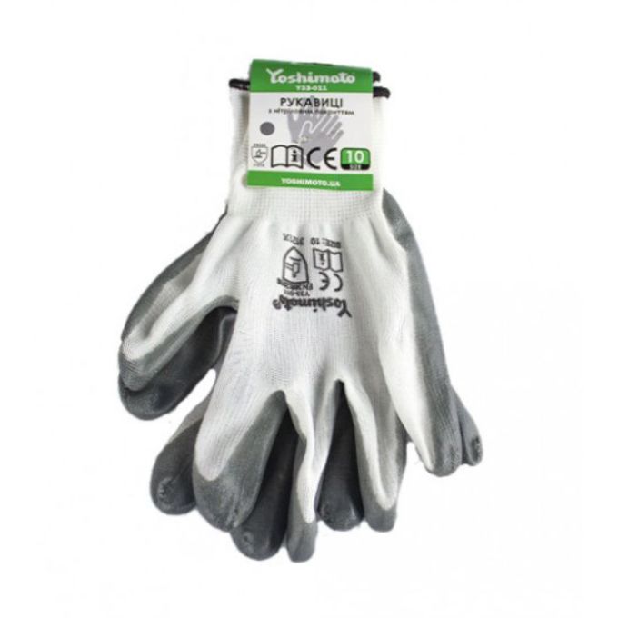 Рукавичка Yoshimoto трикотажні з нітриловим покриттям р.10 з етик. (12/120шт)