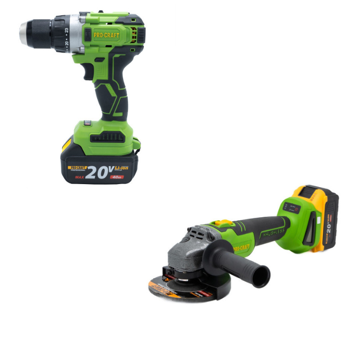 набір Шуруповерт Procraft PA21Li (Без акб та зп)+Шліф машина акум. PWA-216