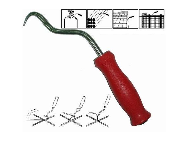 Гак для в'язання арматури з пластиковою ручкою