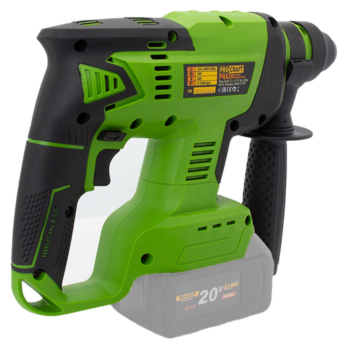 Шуруповерт Procraft PA21Li +Акум КШМ Procraft PGA20 + Акум перфоратор Procraft PHA20