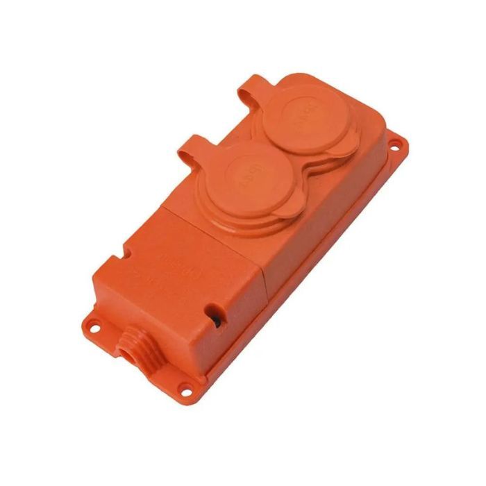 Розетка двойная монофазная 1*16А (каучук)