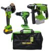 Шуруповерт Procraft PA21Li + КШМ PWA216 + Перфоратор PHA20/4 + Сумка BG400