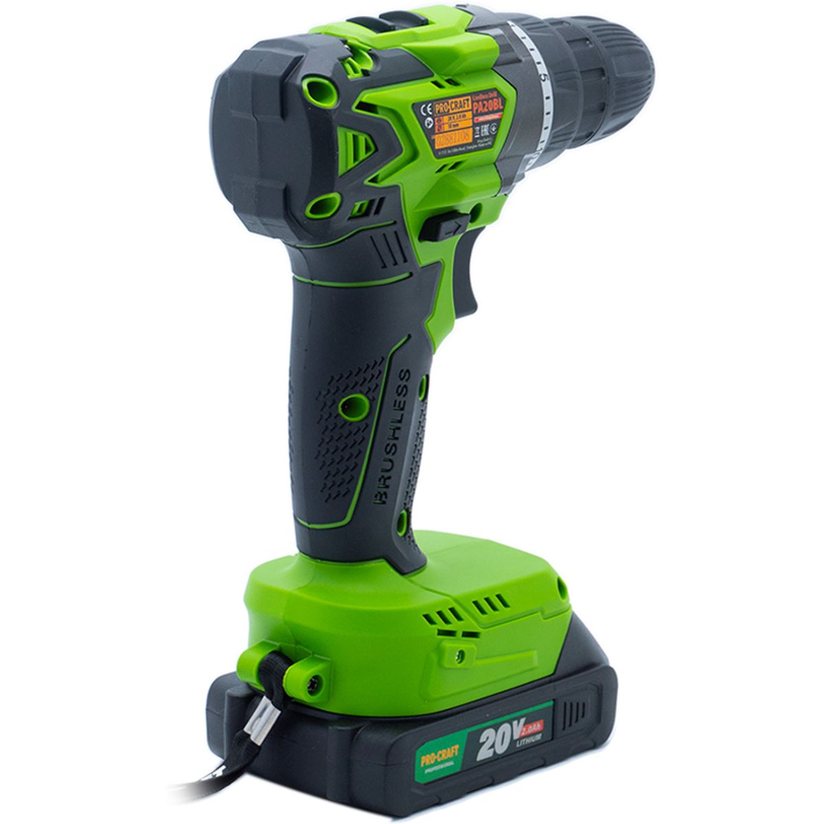 Шуруповерт Procraft PA20BL + Лобзик ST18 + ЕШМ PX20 + 1 акб 4Аг/2Аг + ЗП 20/1 + сумка BG400