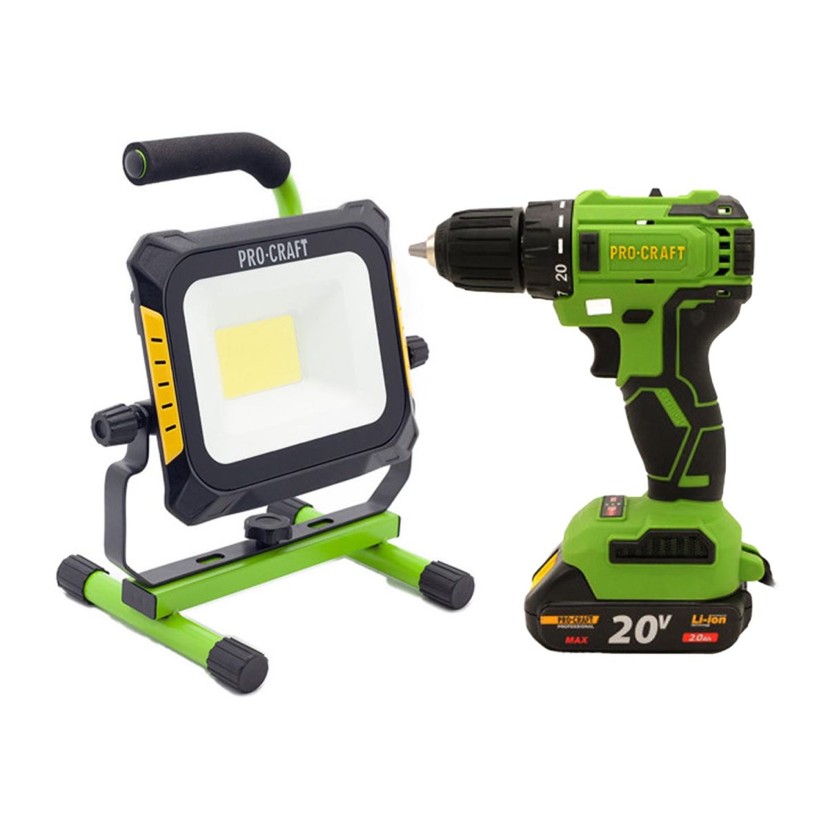Шуруповерт Procraft PA18LiBL + Акумуляторний ліхтар Procraft LP20