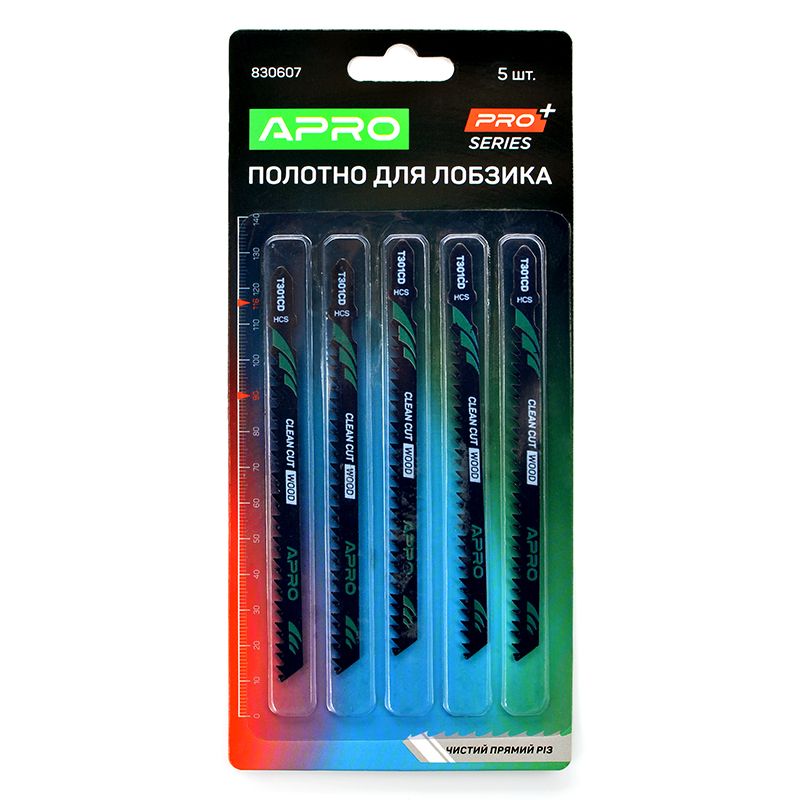 Полотно для лобзика (дерево) 116/90мм 3 мм 8TPI чистий прямий різ T301CD APRO