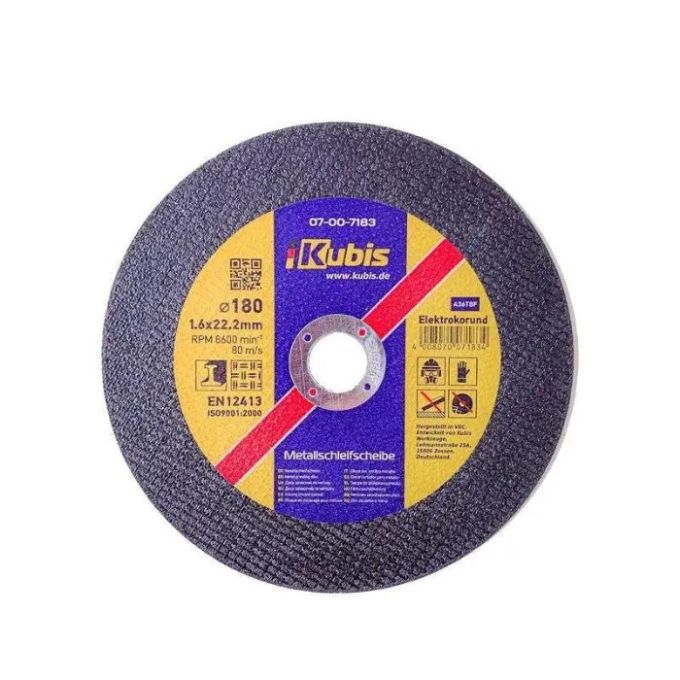 Диск відрізний по металу і нержавіючої сталі 180*1.6*22 мм, ТМ Kubis