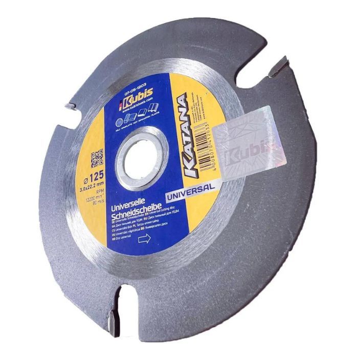 Диск пильний для КШМ KATANA Universal 125*22.2 (20.0) мм, YG8C