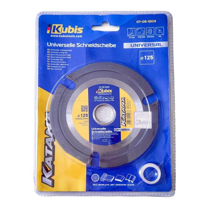 Диск пильний для КШМ KATANA Universal 125*22.2 (20.0) мм, YG8C