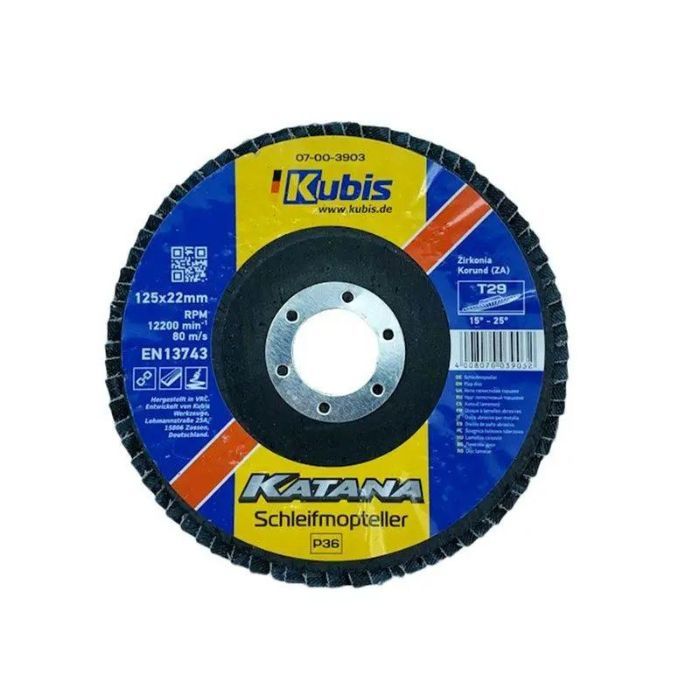 Круг пелюстковий торцовий конічний Т29 Р36, 125*22 мм, Zirconia KATANA