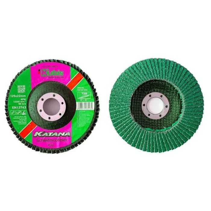 Круг пелюстковий торцовий конічний Т29 Р36, 125*22 мм, Zirconia KATANA
