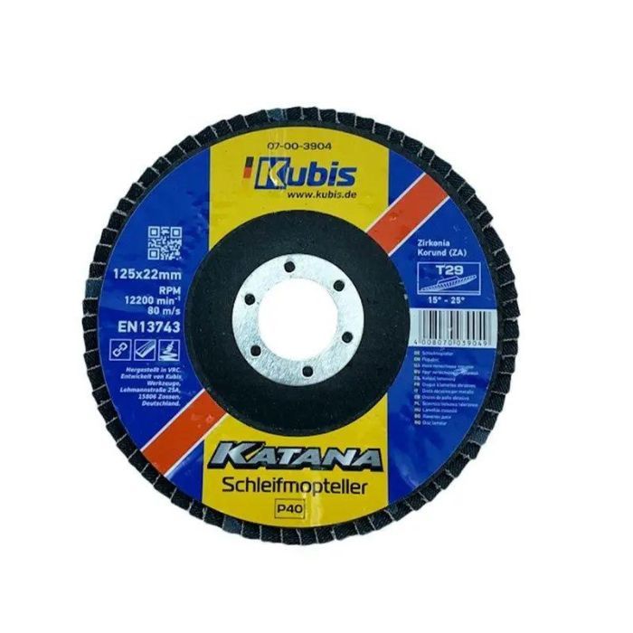 Круг пелюстковий торцовий конічний Т29 Р40, 125*22 мм, Zirconia KATANA
