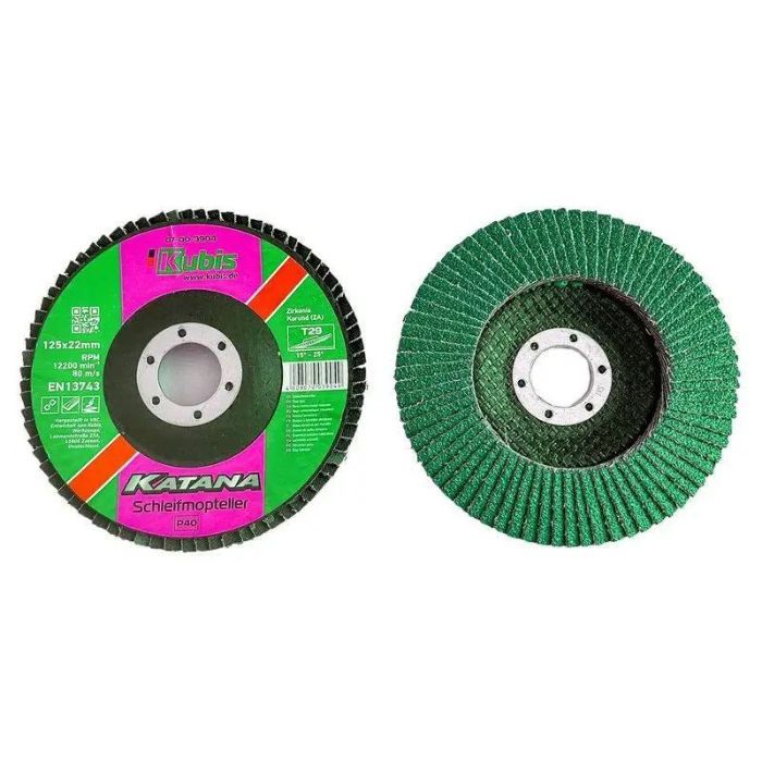 Круг пелюстковий торцовий конічний Т29 Р40, 125*22 мм, Zirconia KATANA