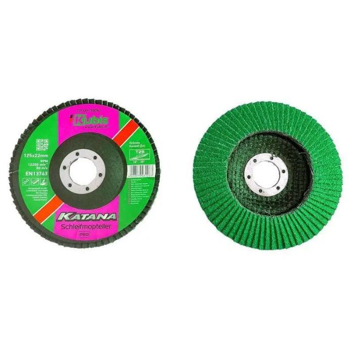 Круг пелюстковий торцовий конічний Т29 Р60, 125*22 мм, Zirconia KATANA