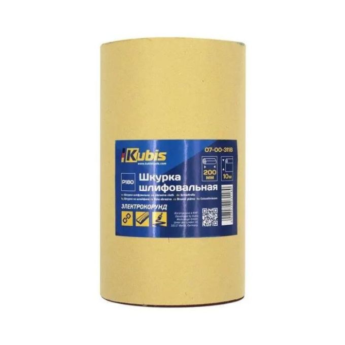 Шкурка шліфувальна на тканинній основі Р180, 200 мм, 10 м