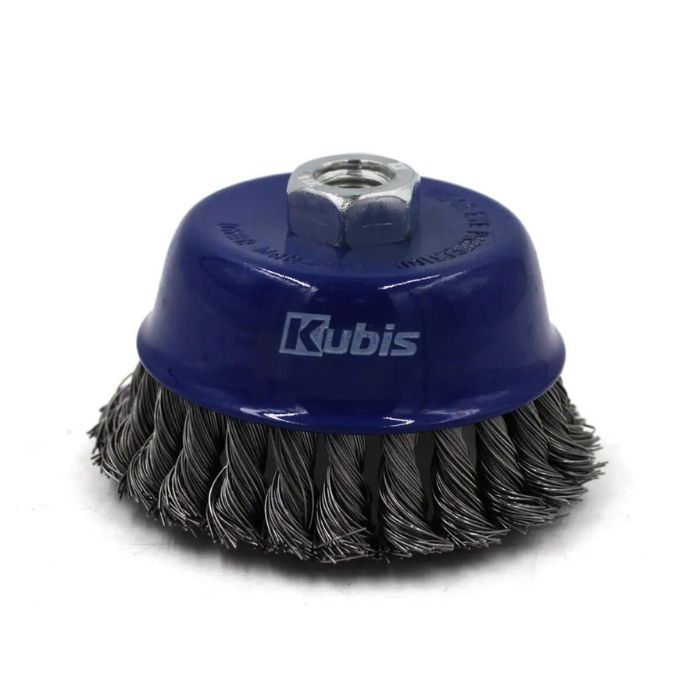 Щітка-крацовка чашкова для УШМ Ø75 мм, сталева жгутована, ТМ Kubis