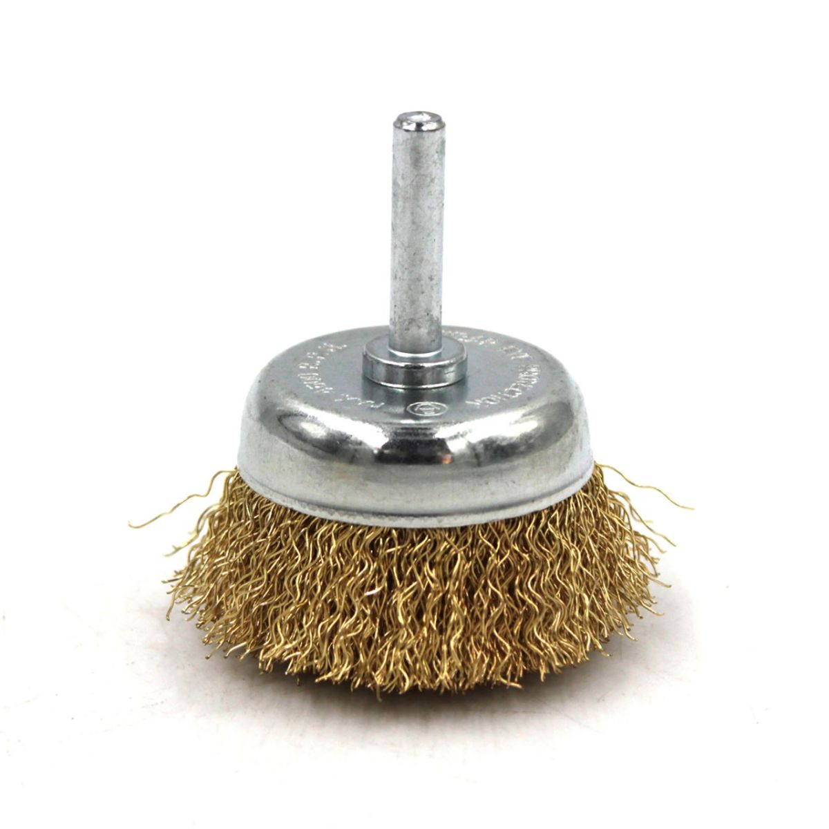 Щітка-крацовка чашкова для дрилі Ø50 мм, рифлена латуньована, ТМ Kubis