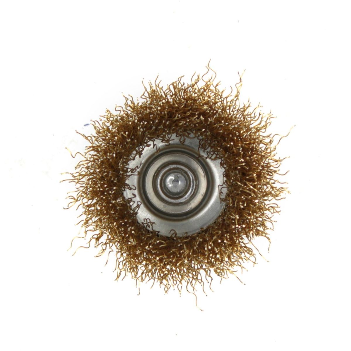 Щітка-крацовка чашкова для дрилі Ø50 мм, рифлена латуньована, ТМ Kubis