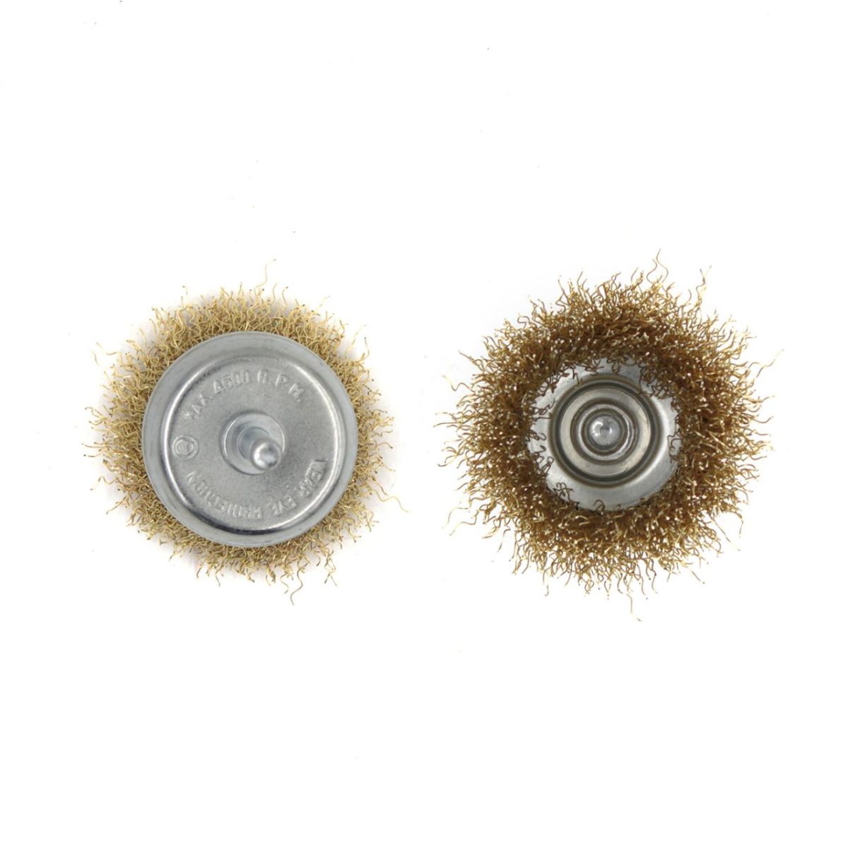 Щітка-крацовка чашкова для дрилі Ø50 мм, рифлена латуньована, ТМ Kubis