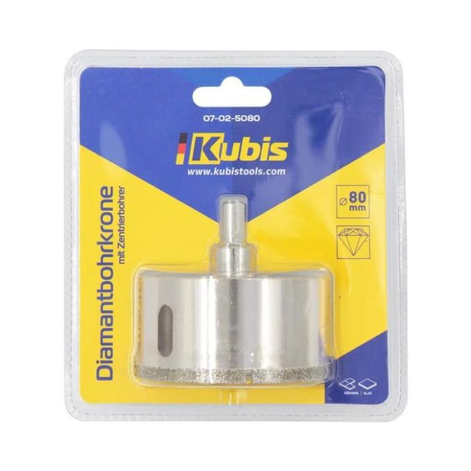 Свердло корончате діамантове KERAMIK PLUS 80мм з центруючим свердлом, камінь,граніт,керамограніт