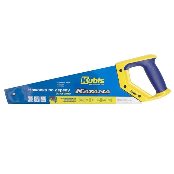 Ножовка по дереву 400 мм KATANA, тефлоновое покрытие, 7TPI, закаленный зуб, 3-D обострение, ТМ Kubis