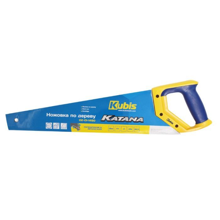 Ножівка по дереву 450 мм KATANA, 13TPI, загартований зуб, 3-D загострення, ТМ Kubis