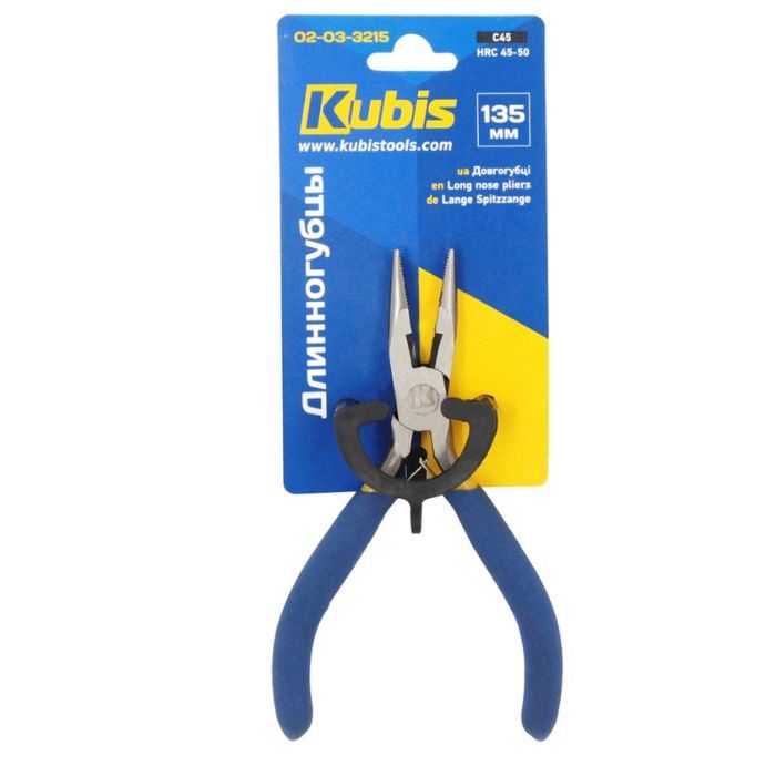 Довгогубці 135 мм, C45, HRC 45-50, ТМ Kubis