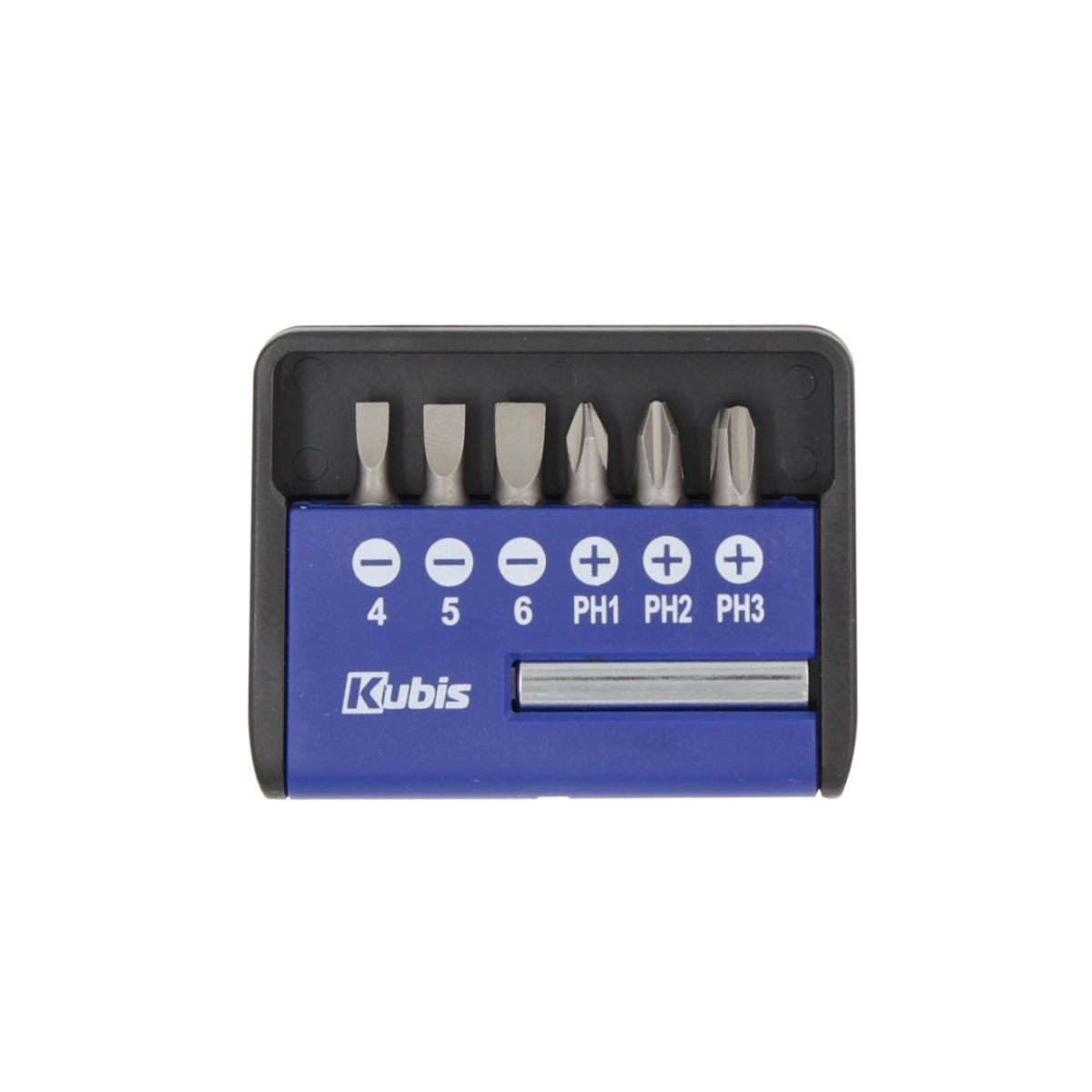 Насадки з тримачем в кейсi, SL4, 5, 6 мм, PH1, PH2, PH3, CrV6150, HRC 51-54