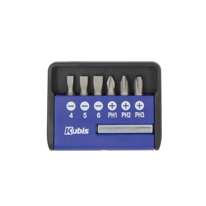 Насадки з тримачем в кейсi, SL4, 5, 6 мм, PH1, PH2, PH3, CrV6150, HRC 51-54