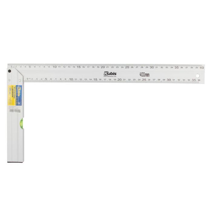 Кутник алюмінієвий з рівнем 400 мм, ТМ Kubis