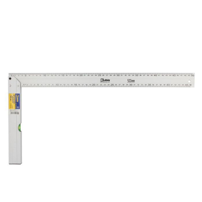 Кутник алюмінієвий з рівнем 500 мм, ТМ Kubis