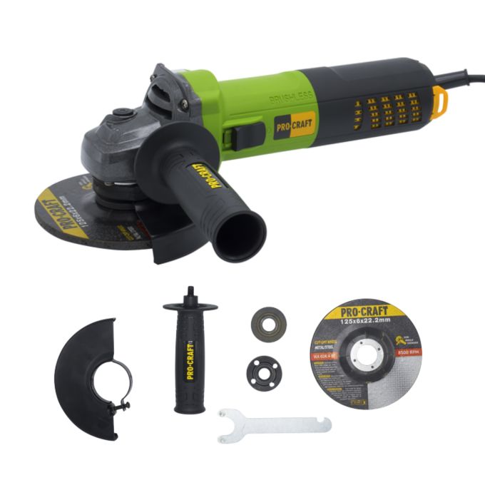 Углошлифовальная безщеточная машина Procraft PW1550 125 мм