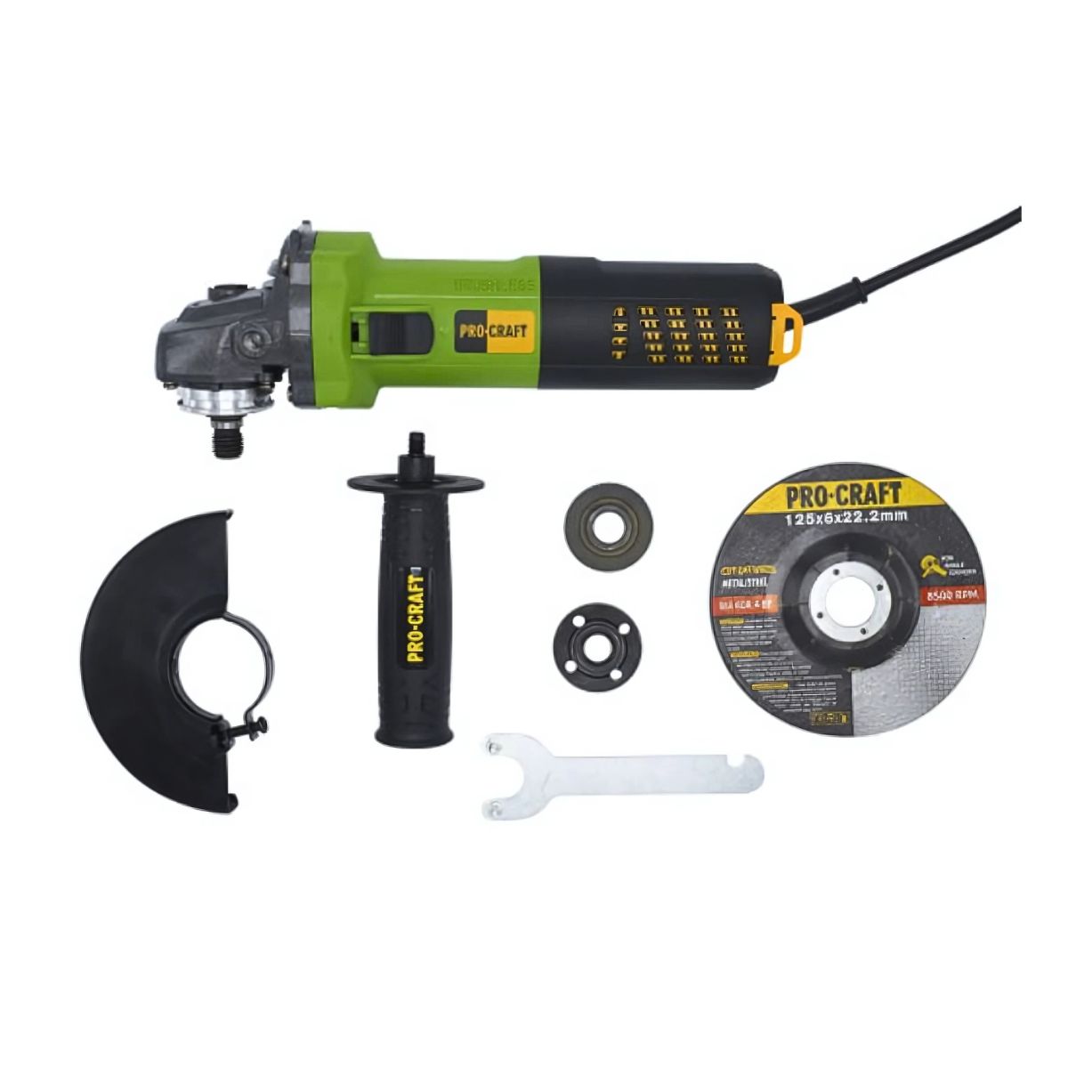 Кутошліфувальна машина безщіткова Procraft PW1550 125 мм