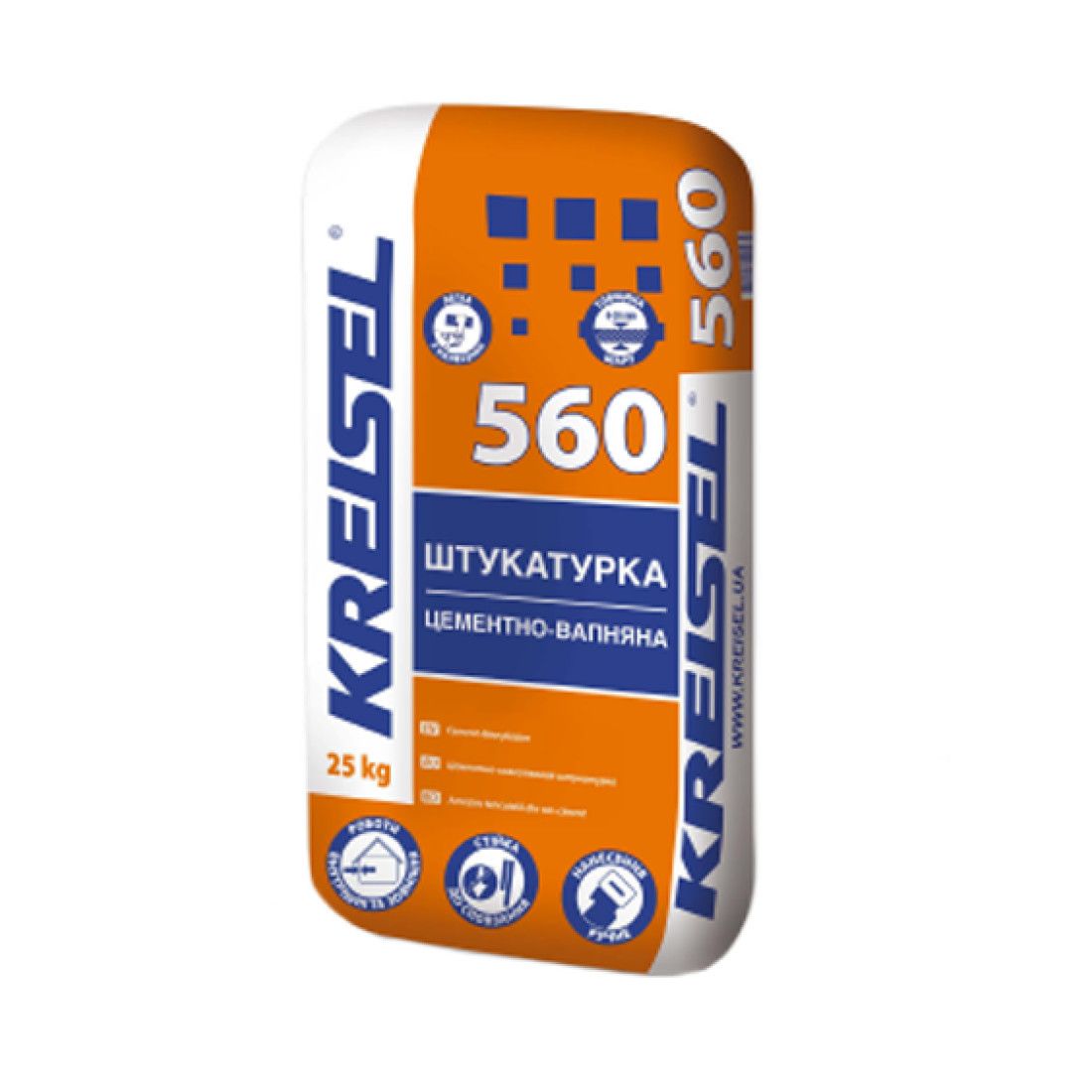 Штукатурка цементно-вапняна 560, 25 кг (42 шт)
