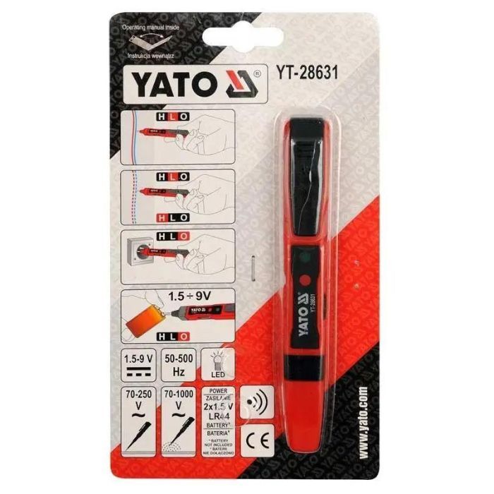 Тестер індикатор напруги YATO U=70-1000V, 145 мм
